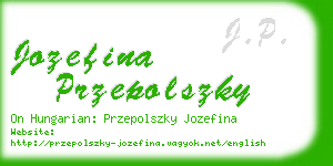 jozefina przepolszky business card